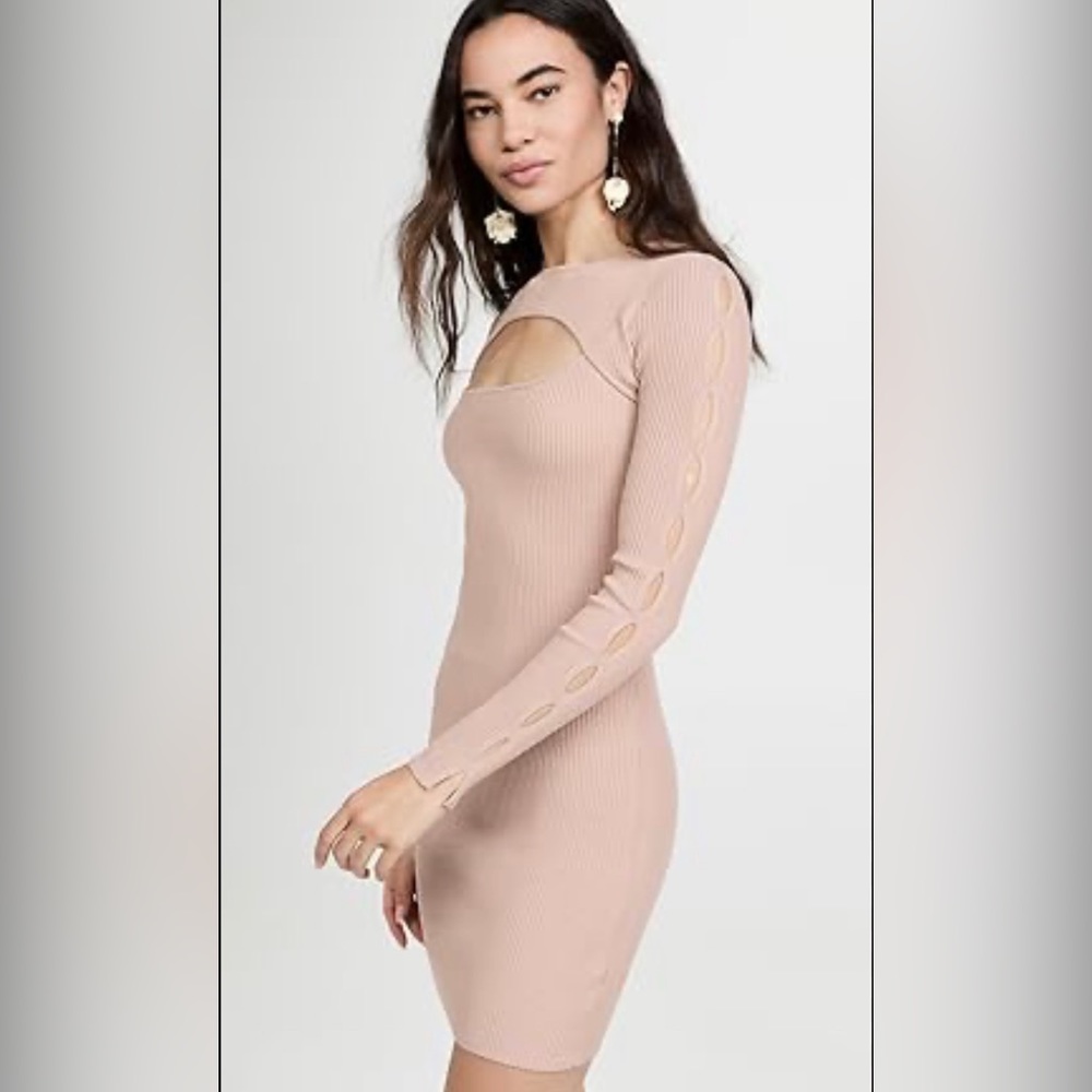 REBECCA MINKOFF | Dawn Sweater Dress in Rose | BodyCon